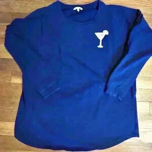 Crown & Ivy Martini Glass "Friday" Long Sleeved Shirt